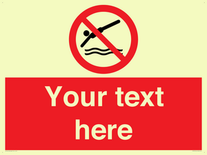 Custom prohibition no diving